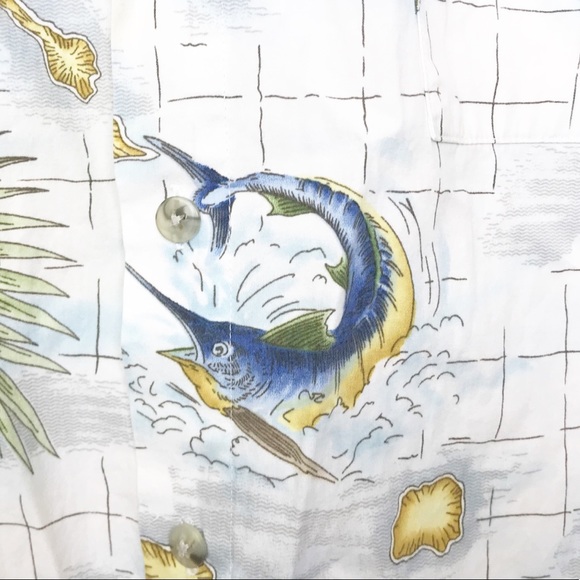 Campia Moda Men's 100% Cotton Hawaiian Button Down - Picture 4 of 6